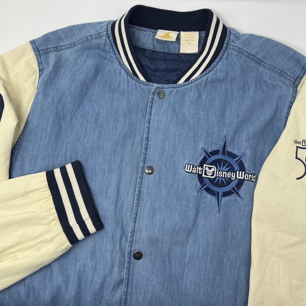 Walt Disney World 50th Anniversary‎ Varsity Jacket Adult Size 2X Mickey Mouse